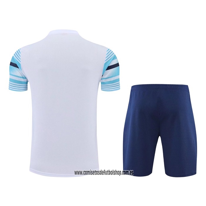 Chandal del Manchester City 2022 Manga Corta Azul - Pantalon Corto